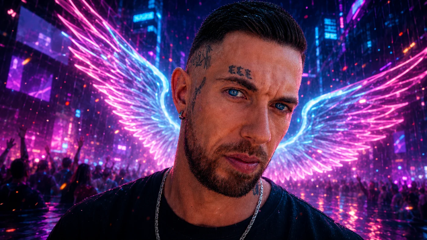 NERØN54 neon AI visual