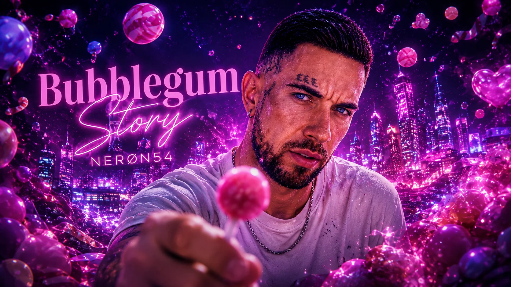 Bubblegum Story Candy-Neon-Visual von NERØN54